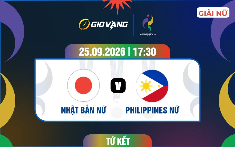 Soi kèo nữ Nhật Bản vs nữ Philippines 17h30 ngày 25/9/2026 – ASIAD 2026