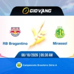 Soi kèo Bragantino vs Mirassol 05h30 ngày 08/10/2026 – VĐQG Brazil