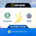 Soi kèo Palmeiras vs Bahia 07h30 ngày 09/10/2026 – VĐQG Brazil